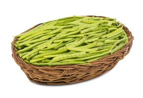 Guar or Cluster Bean on White Background photo