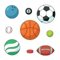 balls from various sports vector