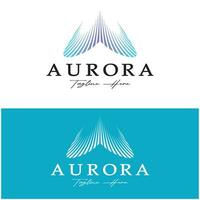 aurora logo design icon illustration vector template