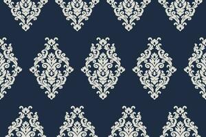 Floral vintage seamless pattern for retro wallpapers. Enchanted Vintage Flowers. Arts and Crafts movement inspired. Design for wrapping paper, wallpaper, fabrics and fashion clothes. Ikat pattern. vector