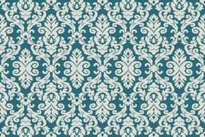 Floral vintage seamless pattern for retro wallpapers. Enchanted Vintage Flowers. Arts and Crafts movement inspired. Design for wrapping paper, wallpaper, fabrics and fashion clothes. Ikat pattern. vector