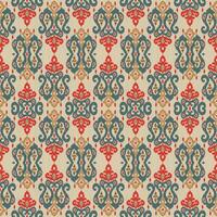 Floral vintage seamless pattern for retro wallpapers. Enchanted Vintage Flowers. Arts and Crafts movement inspired. Design for wrapping paper, wallpaper, fabrics and fashion clothes. Ikat pattern. vector