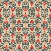 Floral vintage seamless pattern for retro wallpapers. Enchanted Vintage Flowers. Arts and Crafts movement inspired. Design for wrapping paper, wallpaper, fabrics and fashion clothes. Ikat pattern. vector