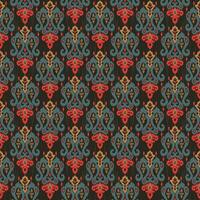 Floral vintage seamless pattern for retro wallpapers. Enchanted Vintage Flowers. Arts and Crafts movement inspired. Design for wrapping paper, wallpaper, fabrics and fashion clothes. Ikat pattern. vector
