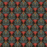 Floral vintage seamless pattern for retro wallpapers. Enchanted Vintage Flowers. Arts and Crafts movement inspired. Design for wrapping paper, wallpaper, fabrics and fashion clothes. Ikat pattern. vector