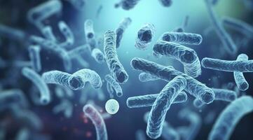 AI generated Legionella pneumophila Bacteria. Medical 3d illustration. AI Generated photo