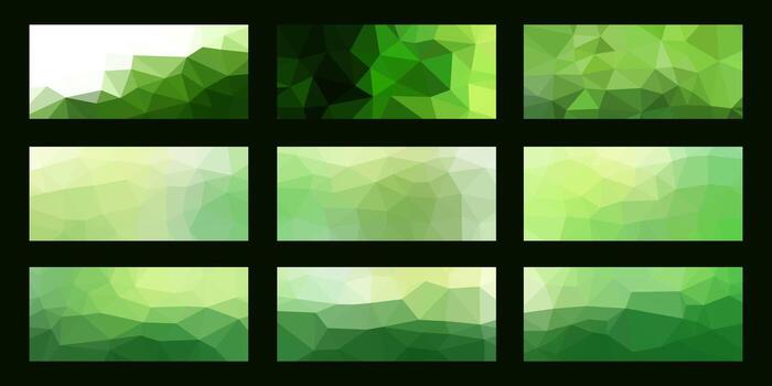 set of abstract modern elegant green background for business presentation template vector