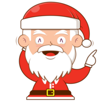 de kerstman claus speels gezicht tekenfilm schattig png