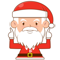 Papa Noel claus juguetón cara dibujos animados linda png