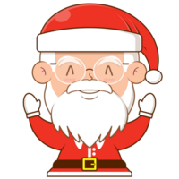 Papa Noel claus juguetón cara dibujos animados linda png