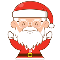 de kerstman claus speels gezicht tekenfilm schattig png