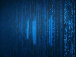 AI generated Blue digital binary data on computer screen background. binary code background . abstract blue background photo