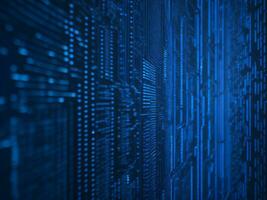 AI generated Digital Cyberspace with Particles and Digital Data Network Connections. High Speed Connection and Data Analysis Technology Digital Abstract Background Concept. 3d rendering photo