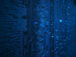 AI generated Digital Cyberspace with Particles and Digital Data Network Connections. High Speed Connection and Data Analysis Technology Digital Abstract Background Concept. 3d rendering photo