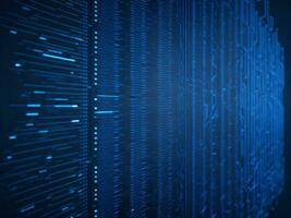 AI generated Digital Cyberspace with Particles and Digital Data Network Connections. High Speed Connection and Data Analysis Technology Digital Abstract Background Concept. 3d rendering photo