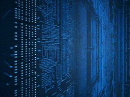 AI generated Digital Cyberspace with Particles and Digital Data Network Connections. High Speed Connection and Data Analysis Technology Digital Abstract Background Concept. 3d rendering photo