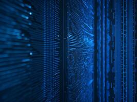 AI generated Digital Cyberspace with Particles and Digital Data Network Connections. High Speed Connection and Data Analysis Technology Digital Abstract Background Concept. 3d rendering photo