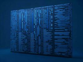 AI generated Digital Cyberspace with Particles and Digital Data Network Connections. High Speed Connection and Data Analysis Technology Digital Abstract Background Concept. 3d rendering photo