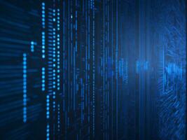 AI generated Digital Cyberspace with Particles and Digital Data Network Connections. High Speed Connection and Data Analysis Technology Digital Abstract Background Concept. 3d rendering photo
