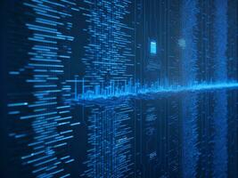 AI generated Digital Cyberspace with Particles and Digital Data Network Connections. High Speed Connection and Data Analysis Technology Digital Abstract Background Concept. 3d rendering photo