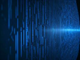AI generated Digital Cyberspace with Particles and Digital Data Network Connections. High Speed Connection and Data Analysis Technology Digital Abstract Background Concept. 3d rendering photo