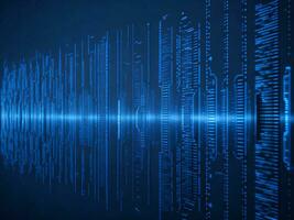 AI generated Digital Cyberspace with Particles and Digital Data Network Connections. High Speed Connection and Data Analysis Technology Digital Abstract Background Concept. 3d rendering photo