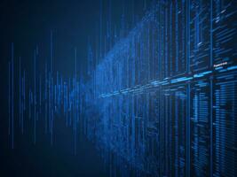 AI generated Digital Cyberspace with Particles and Digital Data Network Connections. High Speed Connection and Data Analysis Technology Digital Abstract Background Concept. 3d rendering photo