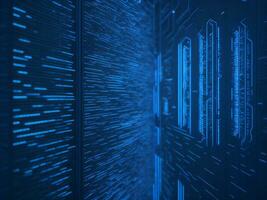 AI generated Digital Cyberspace with Particles and Digital Data Network Connections. High Speed Connection and Data Analysis Technology Digital Abstract Background Concept. 3d rendering photo
