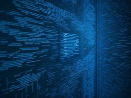 AI generated Digital Cyberspace with Particles and Digital Data Network Connections. High Speed Connection and Data Analysis Technology Digital Abstract Background Concept. 3d rendering photo