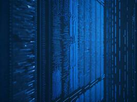 AI generated Digital Cyberspace with Particles and Digital Data Network Connections. High Speed Connection and Data Analysis Technology Digital Abstract Background Concept. 3d rendering photo