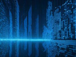 AI generated Digital Cyberspace with Particles and Digital Data Network Connections. High Speed Connection and Data Analysis Technology Digital Abstract Background Concept. 3d rendering photo