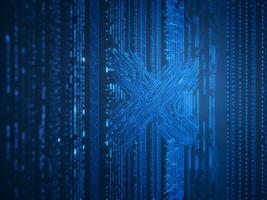 AI generated Digital Cyberspace with Particles and Digital Data Network Connections. High Speed Connection and Data Analysis Technology Digital Abstract Background Concept. 3d rendering photo