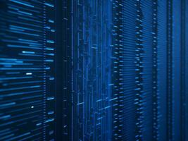 AI generated Digital Cyberspace with Particles and Digital Data Network Connections. High Speed Connection and Data Analysis Technology Digital Abstract Background Concept. 3d rendering photo