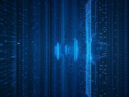 AI generated Digital Cyberspace with Particles and Digital Data Network Connections. High Speed Connection and Data Analysis Technology Digital Abstract Background Concept. 3d rendering photo