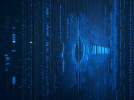 AI generated Digital Cyberspace with Particles and Digital Data Network Connections. High Speed Connection and Data Analysis Technology Digital Abstract Background Concept. 3d rendering photo