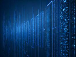 AI generated Digital Cyberspace with Particles and Digital Data Network Connections. High Speed Connection and Data Analysis Technology Digital Abstract Background Concept. 3d rendering photo