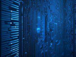 AI generated Digital Cyberspace with Particles and Digital Data Network Connections. High Speed Connection and Data Analysis Technology Digital Abstract Background Concept. 3d rendering photo