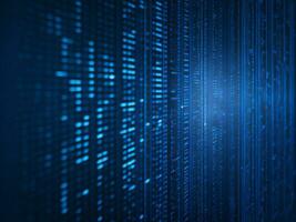 AI generated Digital Cyberspace with Particles and Digital Data Network Connections. High Speed Connection and Data Analysis Technology Digital Abstract Background Concept. 3d rendering photo