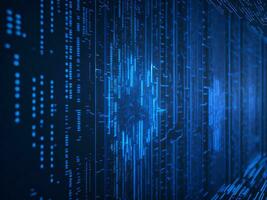 AI generated Digital Cyberspace with Particles and Digital Data Network Connections. High Speed Connection and Data Analysis Technology Digital Abstract Background Concept. 3d rendering photo