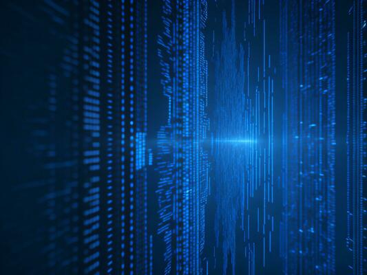 AI generated Digital Cyberspace with Particles and Digital Data Network Connections. High Speed Connection and Data Analysis Technology Digital Abstract Background Concept. 3d rendering
