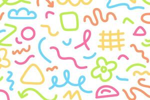 Colorful abstract hand drawing pattern vector