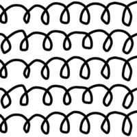 Line art doodle style pattern vector