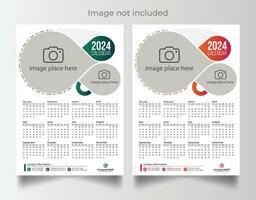 2024 Calendar template vector