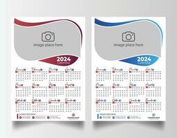 2024 Calendar template vector