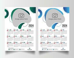 2024 Calendar template vector