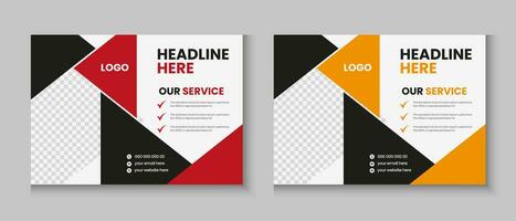 Horizontal or widescreen flyer cover letter layout, brochure, annual report, letterhead, company profile, magazine, business presentation template design vector