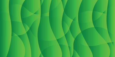 Abstract green curve background. Modern green vector background. Geometric background design