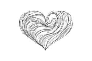 Heart from lines icon. Vector illustration design.