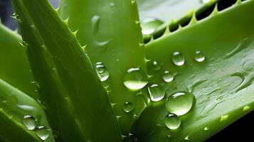 AI generated Visualizing the presentation of the plant Aloe Vera. Generative AI photo