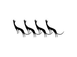 A Pack of Wolves, Naive Illustration, can use for Logo Gram, Art Illustration, Decoration, Ornate or Graphic Design Element. Vector Illustration